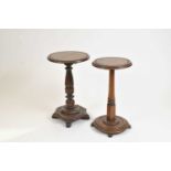 Two Victorian carved oak occasional tables