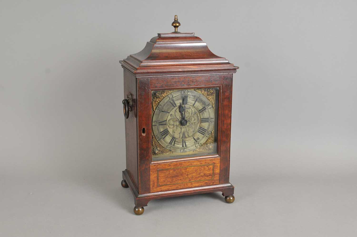 A late 19th century mahogany bracket clock case