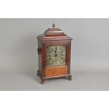 A late 19th century mahogany bracket clock case