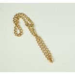 A 9ct gold double curb link bracelet