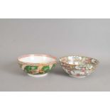 A Chinese footed porcelain bowl and a Cantonese bowl