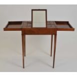 A small late 19th century mahogany dressing table