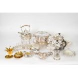 A collection of silver plated wares