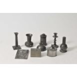 An interesting collection of antique and later pewter