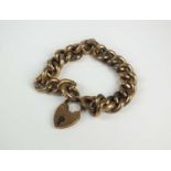 A 9ct gold hollow curb link bracelet