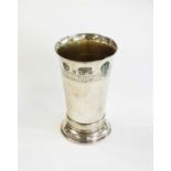 An Elizabeth II silver beaker