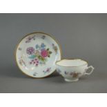 Derby teacup and saucer, circa 1800