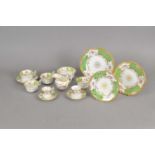 Coalport 'Green Batwing' tea service, early 20th century