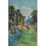 Lady Victoria Manners (British 1876-1933), A Garden in Bloom
