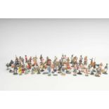 A mixed collection of good quality hand-painted cast metal figures, representing various historic