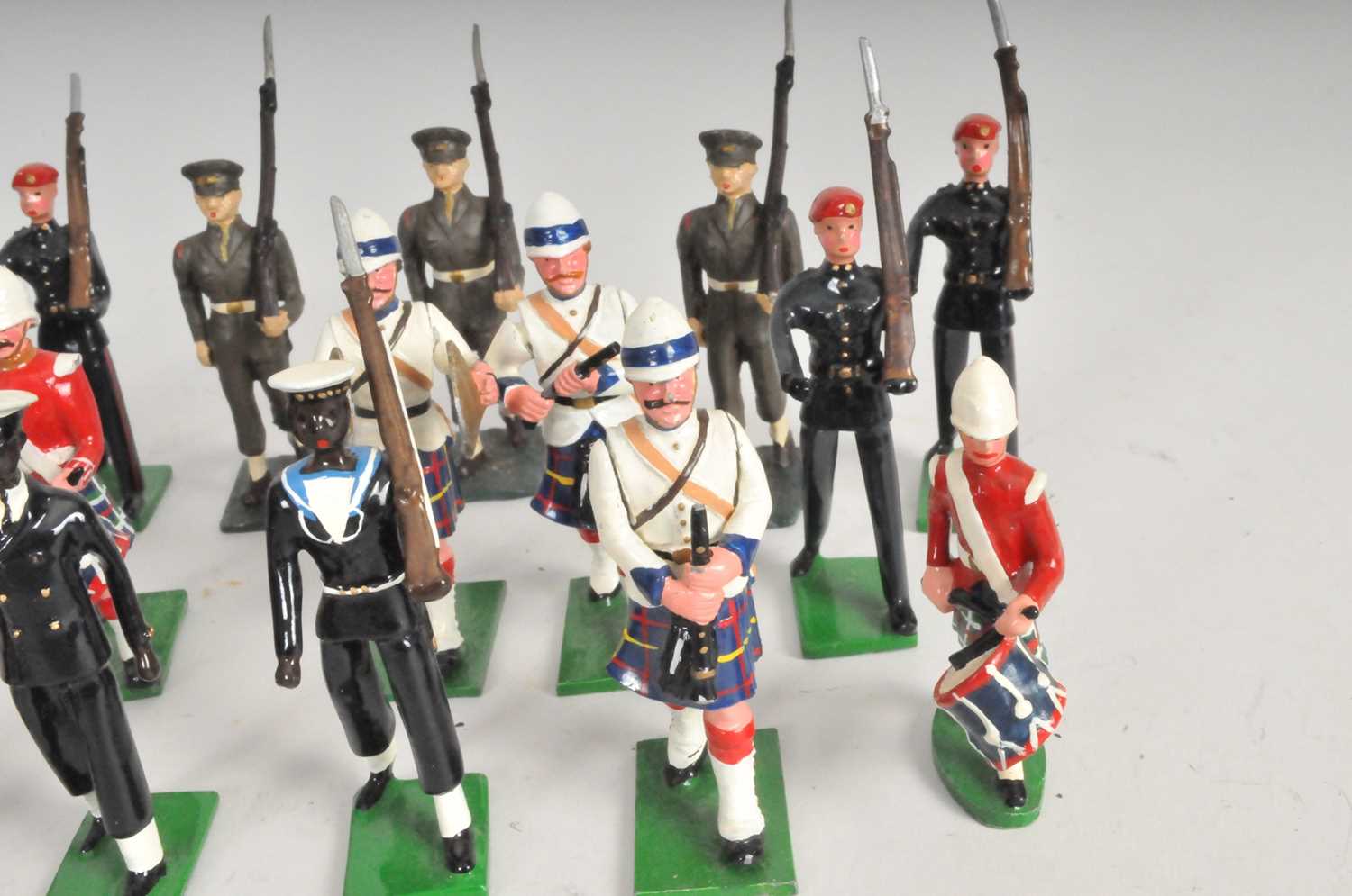 A collection of cast metal soldiers, attributed to Britains, various nations and regiments, to - Image 2 of 5