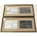 WAINWRIGHT, A, A print and original printing plate from 'Westmorland Heritage' (1975) framed and