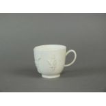 Bow blanc de chine coffee cup, circa 1755-60