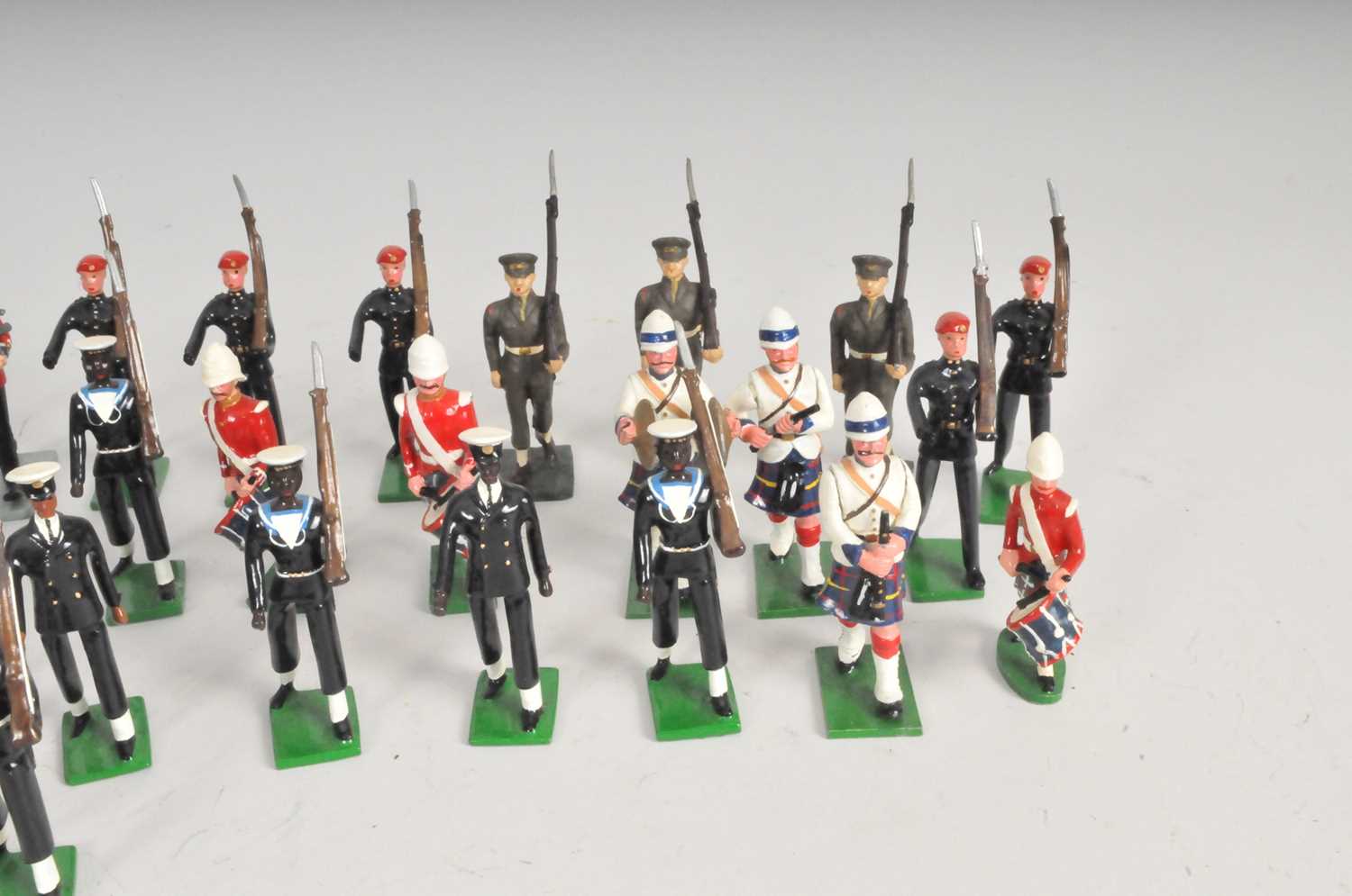 A collection of cast metal soldiers, attributed to Britains, various nations and regiments, to - Image 3 of 5