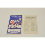 FA CUP FINAL 1927, Cardiff City v Arsenal. Includes Daily Express song sheet. This final was the