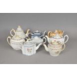 Collection of British teapots, early-mid 19th century