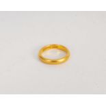 A 22ct gold plain polished wedding band