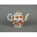 English porcelain teapot and cover, possibly Chelsea-Derby