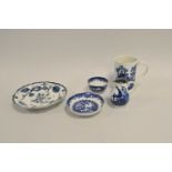 A small group of Worcester blue and white porcelain, circa 1770-5