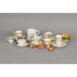 A group of Coalport tea and coffeewares, late 19th/early 20th century