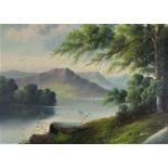 A Trio of Lakeside landscape Oils