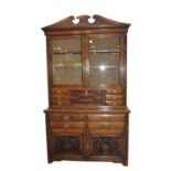 A late 19th century oak bookcase