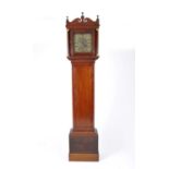 An oak cased 30 hour longcase clock, the brass dial signed, Dicker, Silchester, 215 xm high, 43x