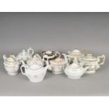 Sixteen British teapots and covers, two teapot stands and one sucrier with cover