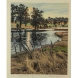 † A pair of pictures including Graham Everndon (British Contemporary), Autumn Lake