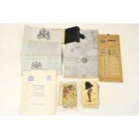 EPHEMERA, a good collection including passports for Rebecca Darby, 1870 and Robert Walters, 1854,