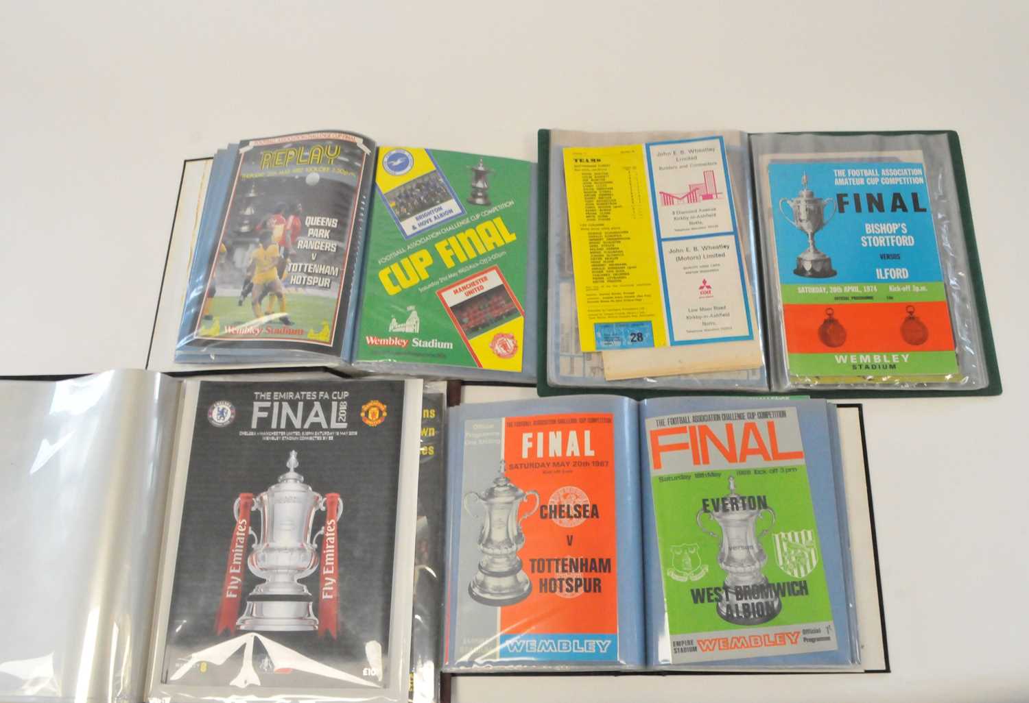 FA CUP FINAL programmes 1950-1986. Includes replays in 1970, 1981, 1982, 1983, and 2 copies of 1953,