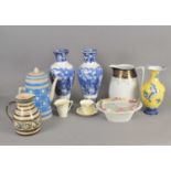 Selection of English ceramics, 19th and 20th century