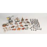 A mixed collection of hand-painted plastic models, representing the Napoleonic wars and other