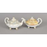 Two H. & R. Daniel teapots and covers, circa 1830