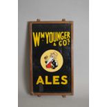 An original encased slate-backed pub advertising sign for William Younger & Co's Ales