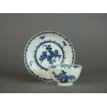 Caughley 'Fruit and Wreath' tea bowl and saucer, circa 1778-88