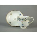 Caughley toy coffee cup and saucer, circa 1785-90