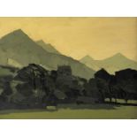 § Kyffin Williams, Clynnog, oil on canvas