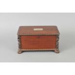 A 19th century Chinese hardwood stationary box, likely for the European market