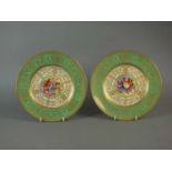 A pair of Royal Worcester plates by W.H Austin