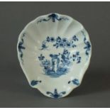 Worcester scallop shell dish, circa 1756-58