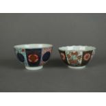 Two Worcester imari tea bowls, circa 1760