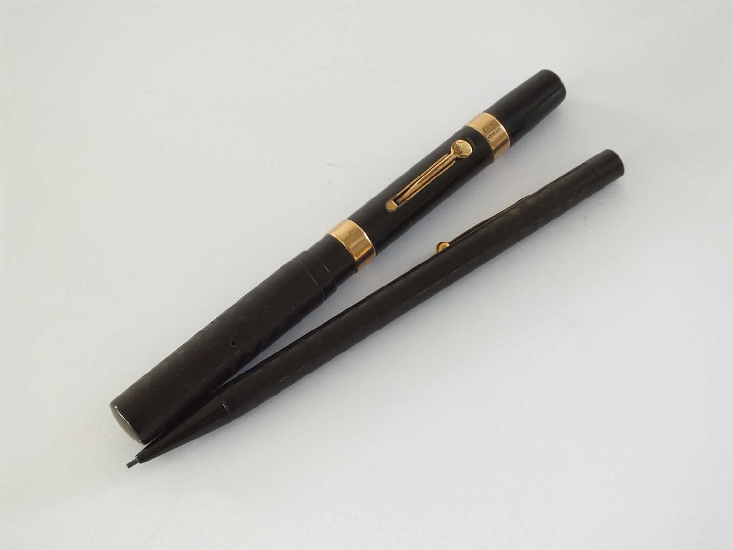 A Waterman's black 'Ideal' fountain pen