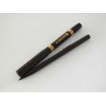 A Waterman's black 'Ideal' fountain pen