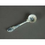 A Worcester mustard or condiment spoon, circa 1770