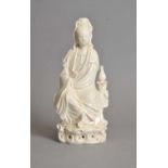 A Chinese Dehua blanc de chine porcelain figure of Guanyin