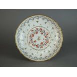 Caughley polychrome bread and butter plate, circa 1792