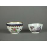 Two Worcester tea bowls, circa 1760-80