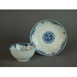 Worcester tea bowl and saucer dish, circa 1768