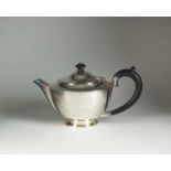 A silver teapot